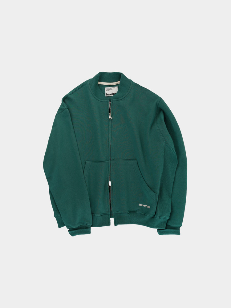 Baseball Sweat Zip-up Jacket (Melange Gray) : Havehad Global