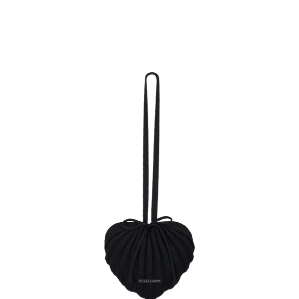 PLEATS MAMA 正規品関税込み HEART BAG BLACK HEART BAG BLACK : PLEATSMAMA: Sustainable Knit Pleats Bag