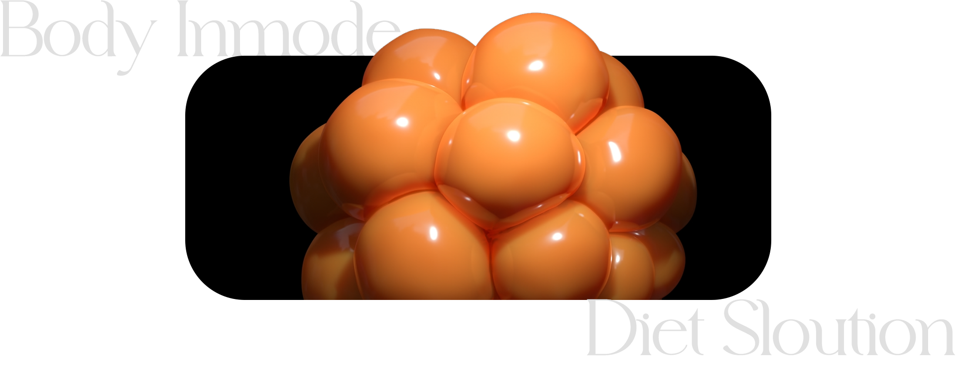 지방세포를 표현한 이미지입니다. 주황색 구들이 뭉쳐 하나의 구처럼 보여지고 있습니다.