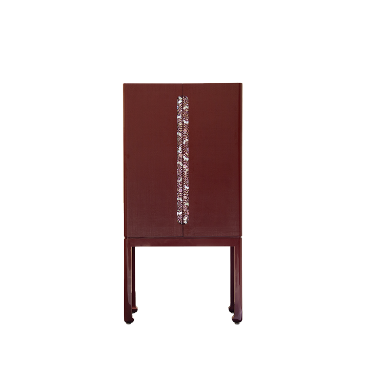 Butterfly & Arabesque Hemp Cabinet (burgundy)