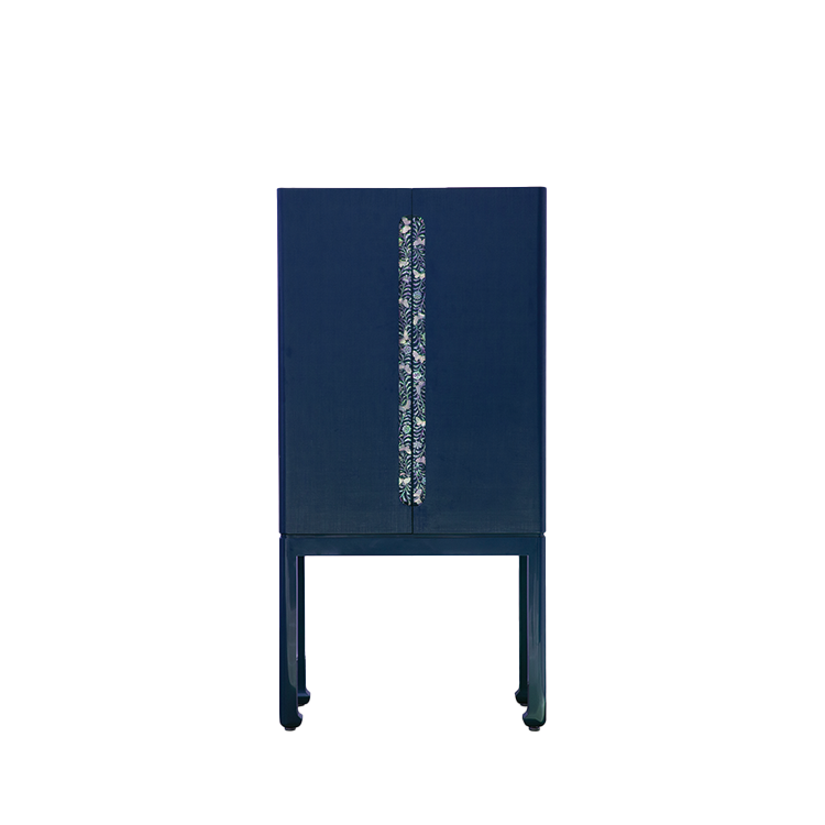 Butterfly & Arabesque Hemp Cabinet (indigo)