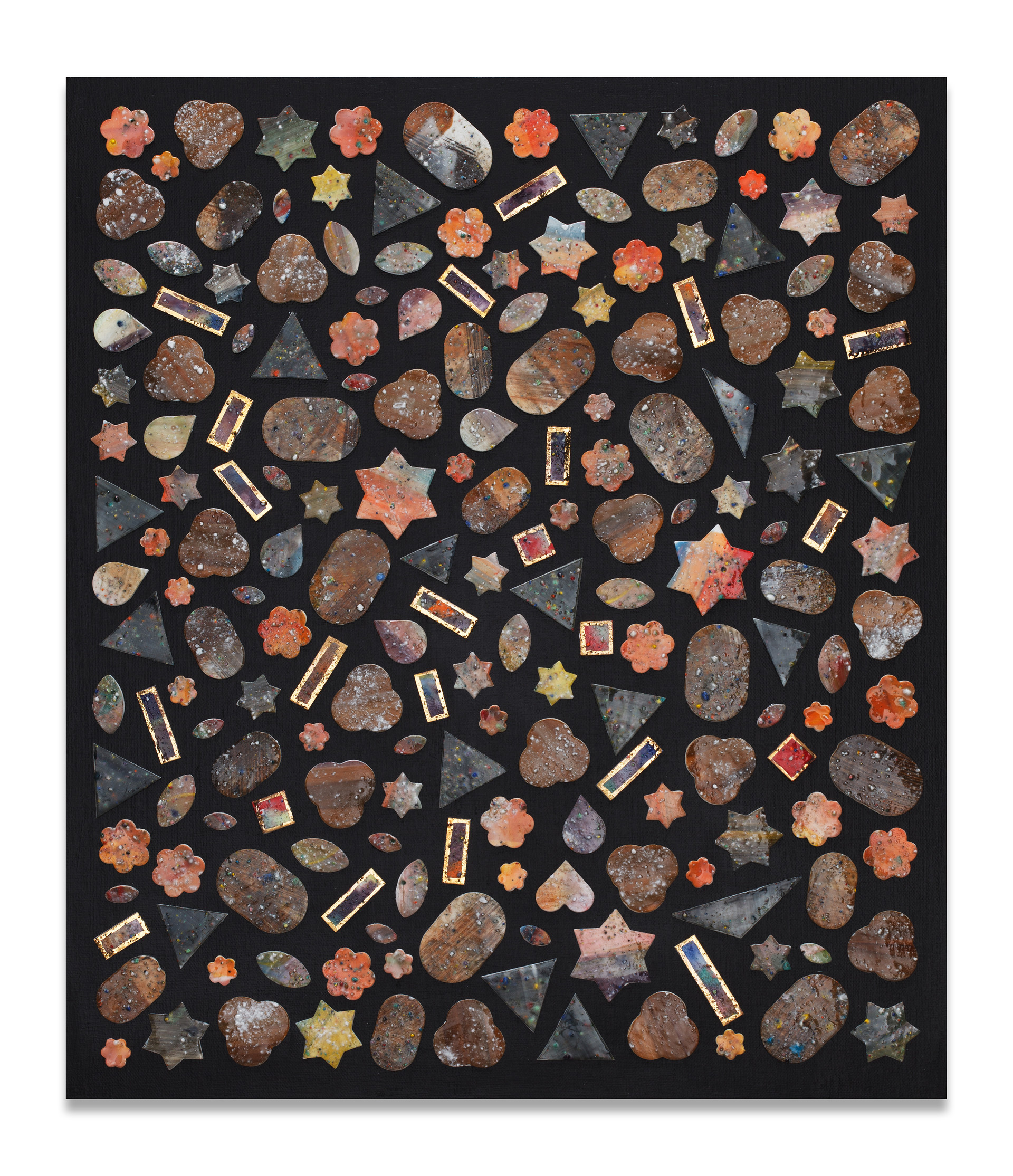 시골의 가을 _ Fall in the Countryside. Ceramic, acrylic on canvas.  45.3 x 53cm