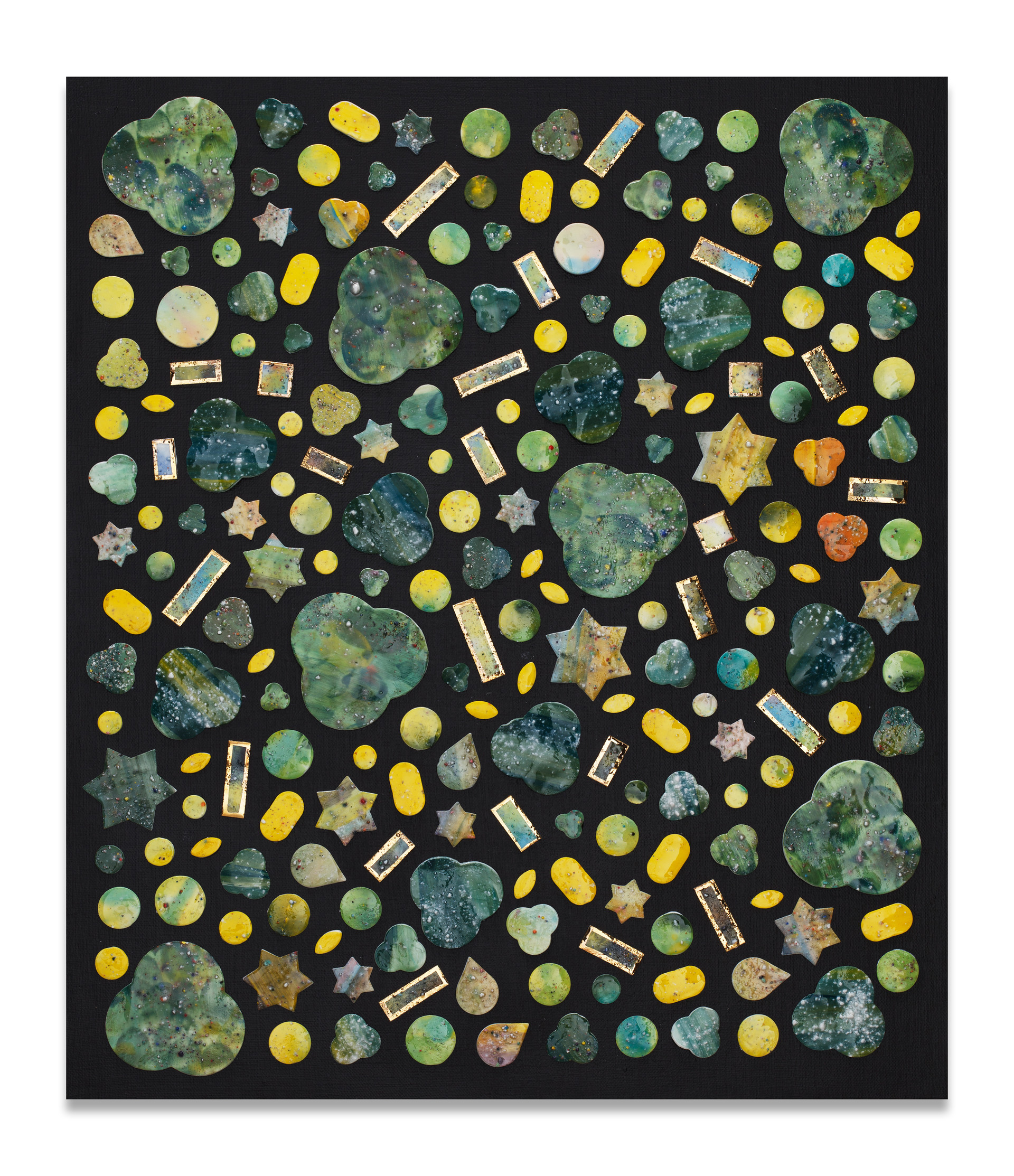 시골의 봄 _ Spring in the Countryside. Ceramic, acrylic on canvas.  45.3 x 53cm