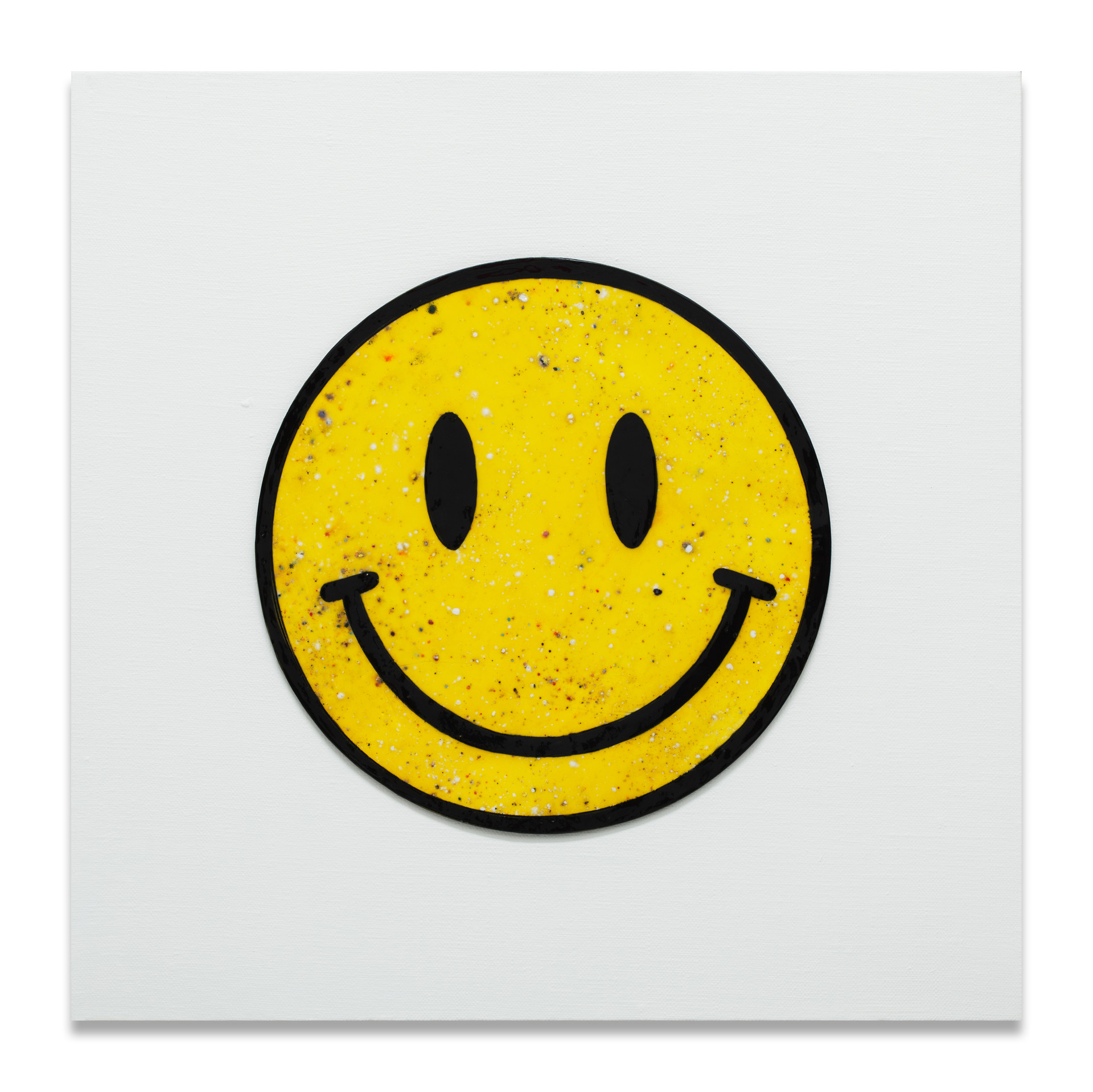 우주별 스마일 _ Universe star Smile. Ceramic, acrylic on canvas, 40.5 x 40,5cm