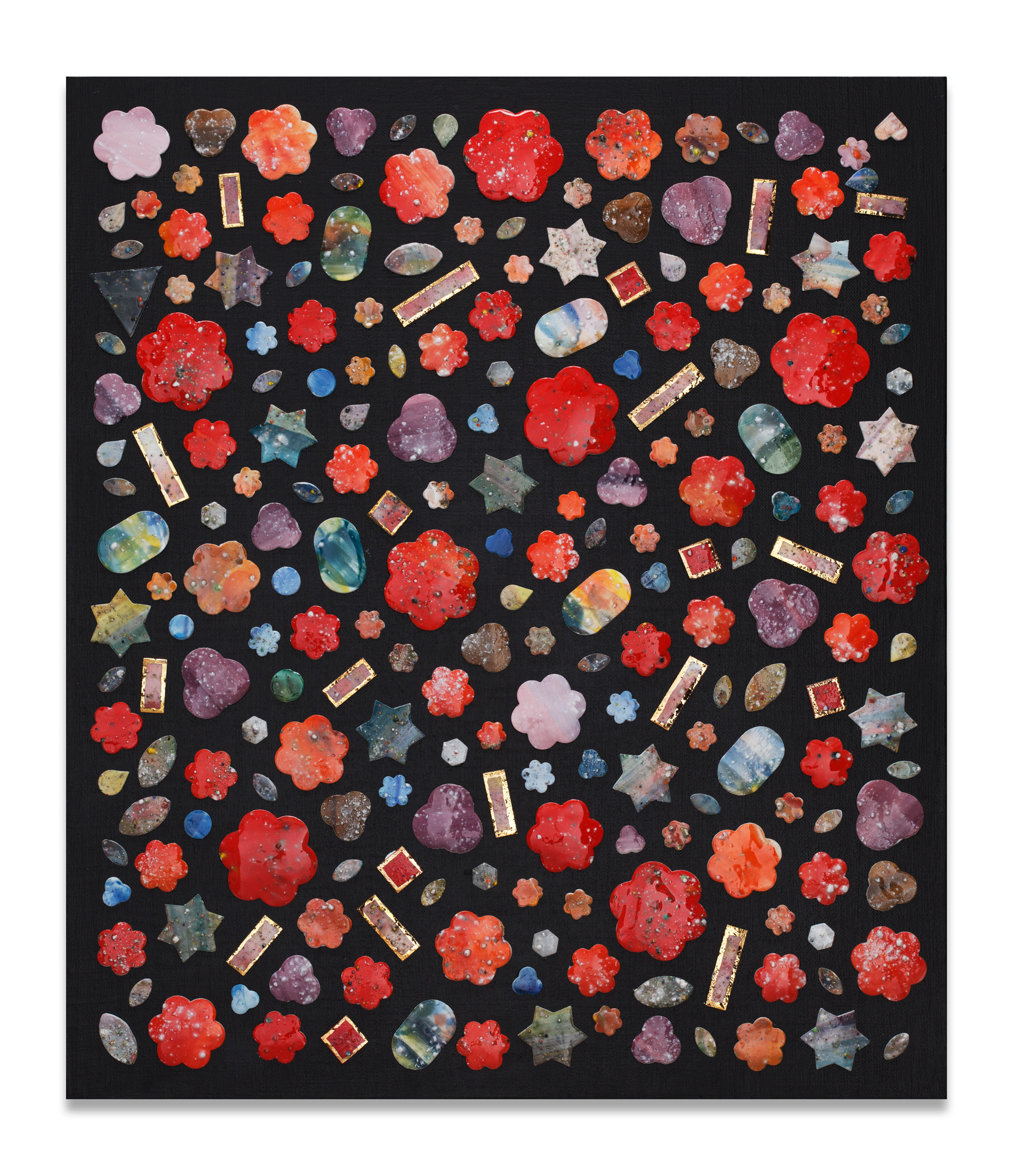 시골의 여름 _ Summer in the Countryside. Ceramic, acrylic on canvas.  45.3 x 53cm