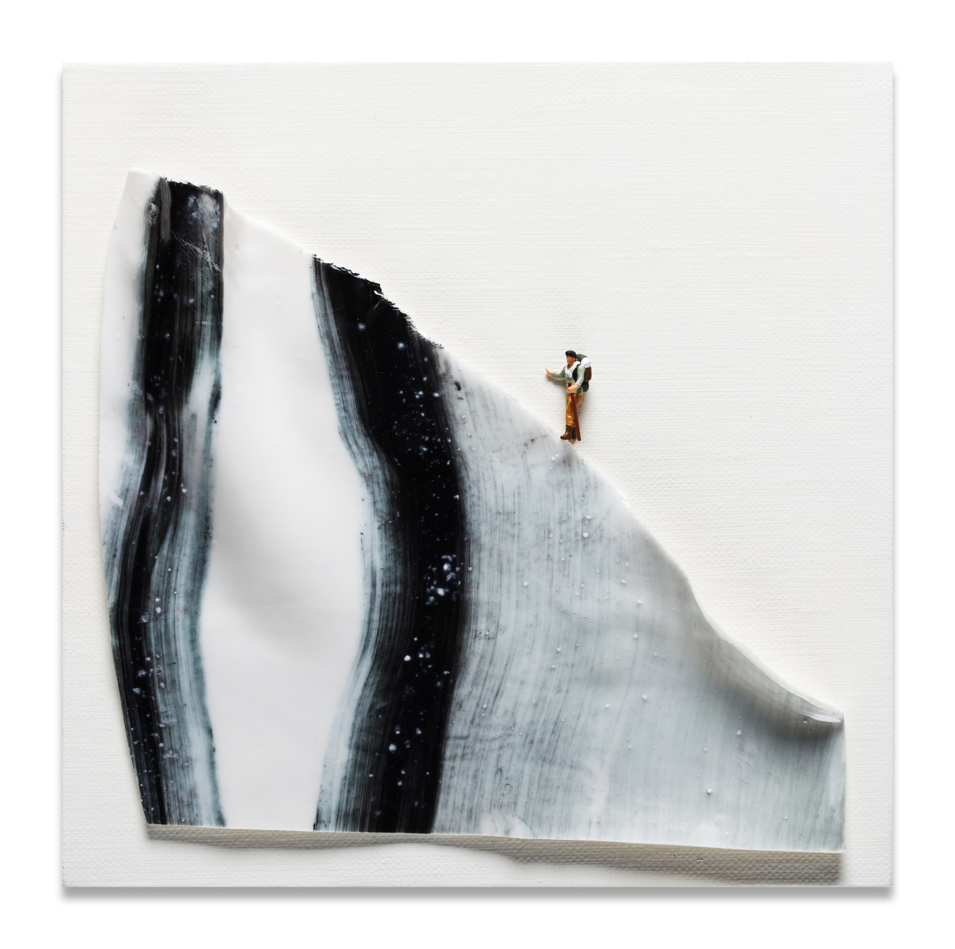 우주별 세상 _ Univers star World. Ceramic, figurine, acrylic on canvas, 20 x 20cm