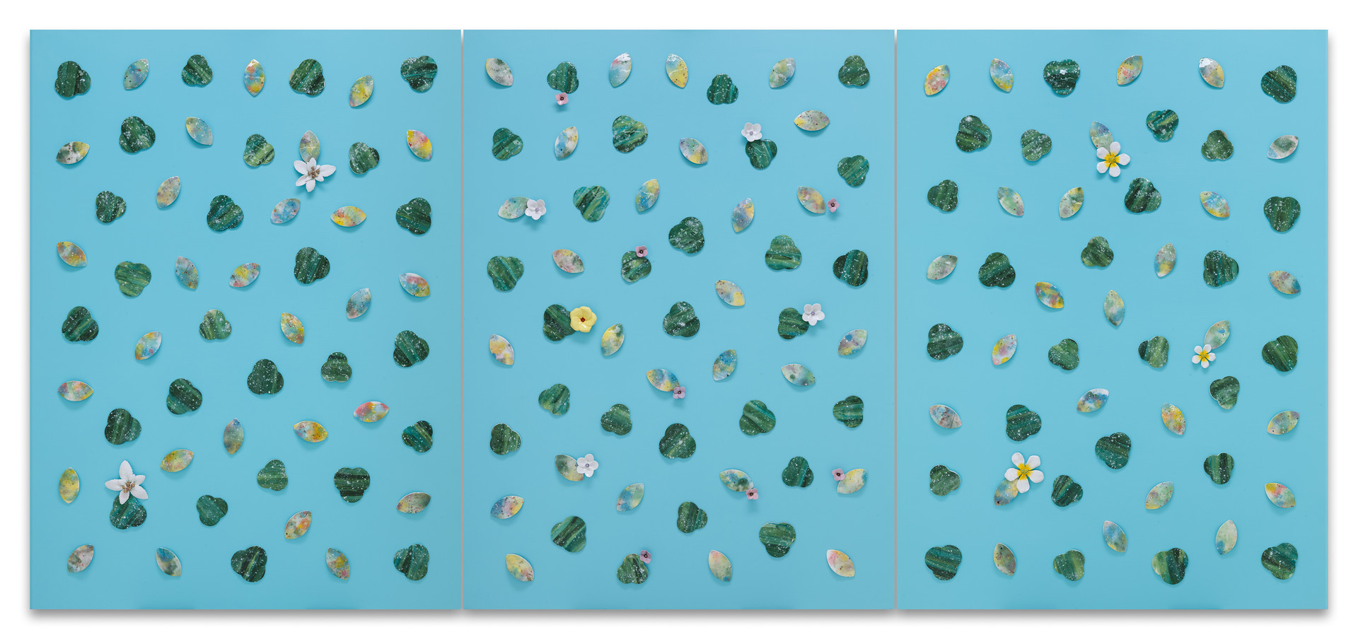 Forever bloom. ceramic, acrylic on wood. 