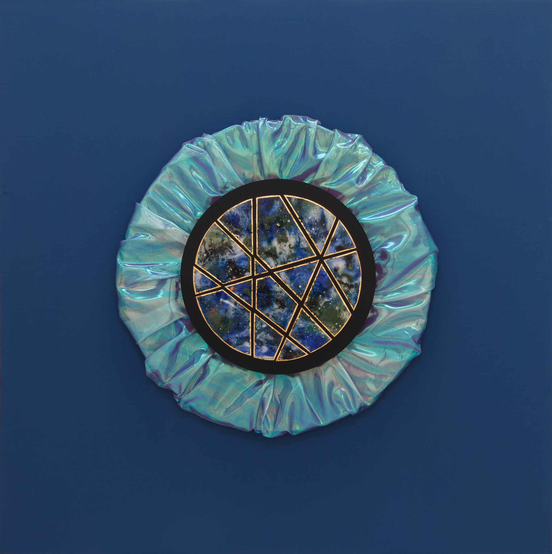 은하수 _ Galaxy. ceramic, 24k gold wood. 72.5x72.5cm