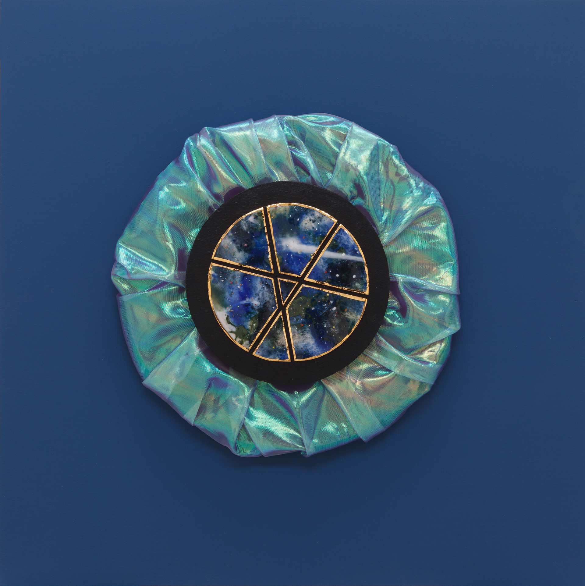 은하수 _ Galaxy. ceramic, 24k gold wood. 45.5x45.5cm
