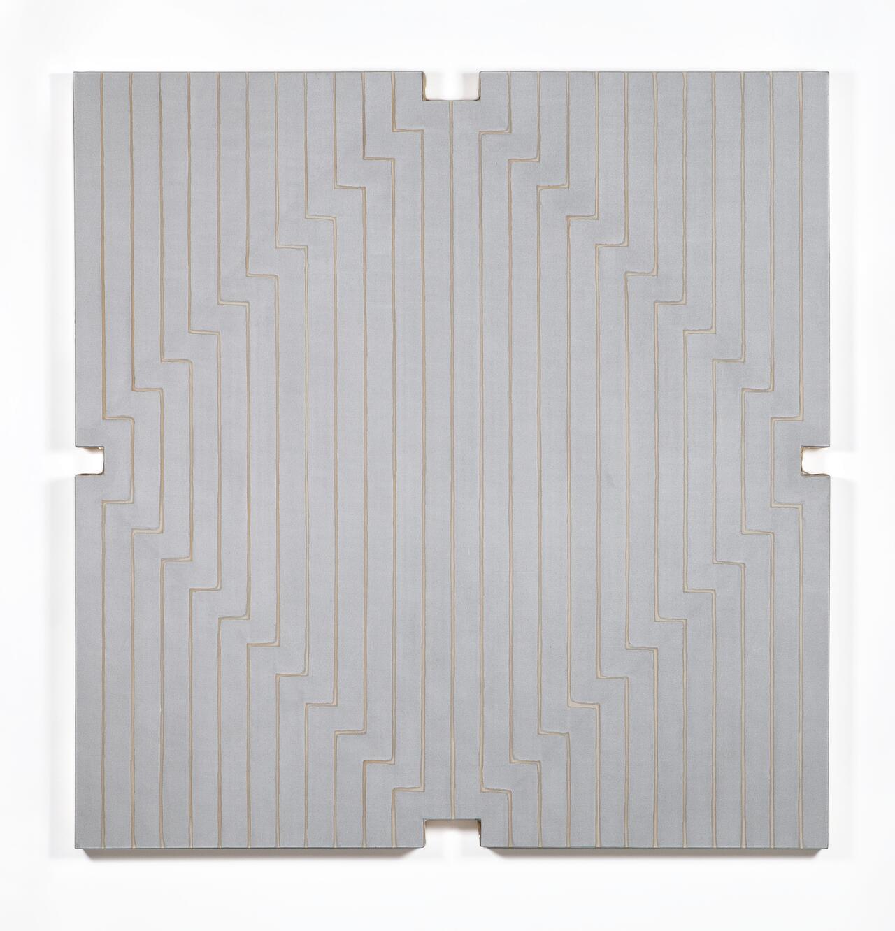 Sturtevant, Stella Averroes, 1989/1990,  Aluminium oil paint on canvas,  187.5 x 181 cm (73.82 x 71.26 in) (C)Around the edge: 틈 전시 전경 © thaddeus Ropac