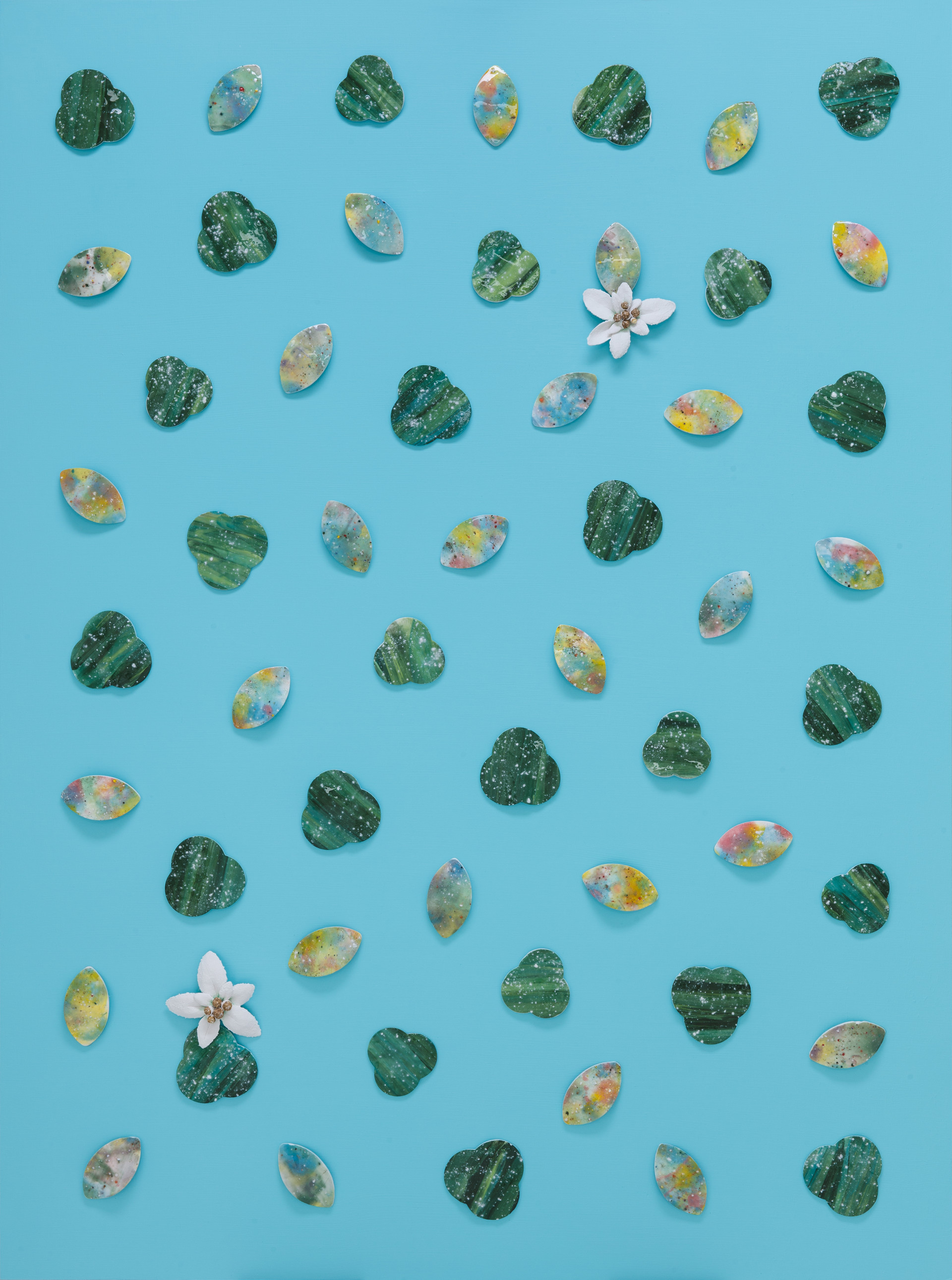 Forever bloom  멸종위기 야생식물1급_황근. ceramic, acrylic on wood. 97x130