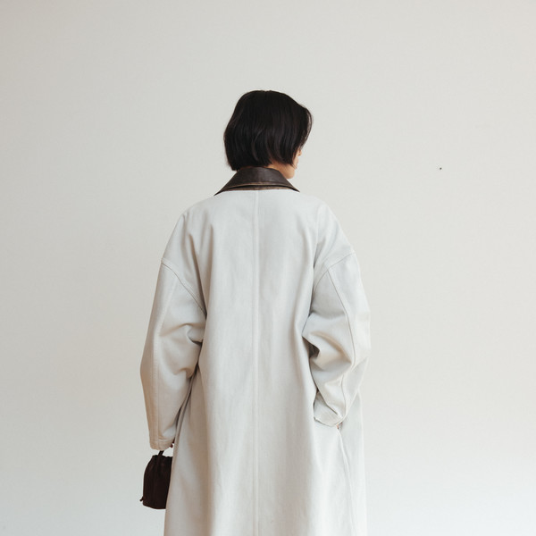 Dying trench coat (light gray / dark gray) : MONOHA