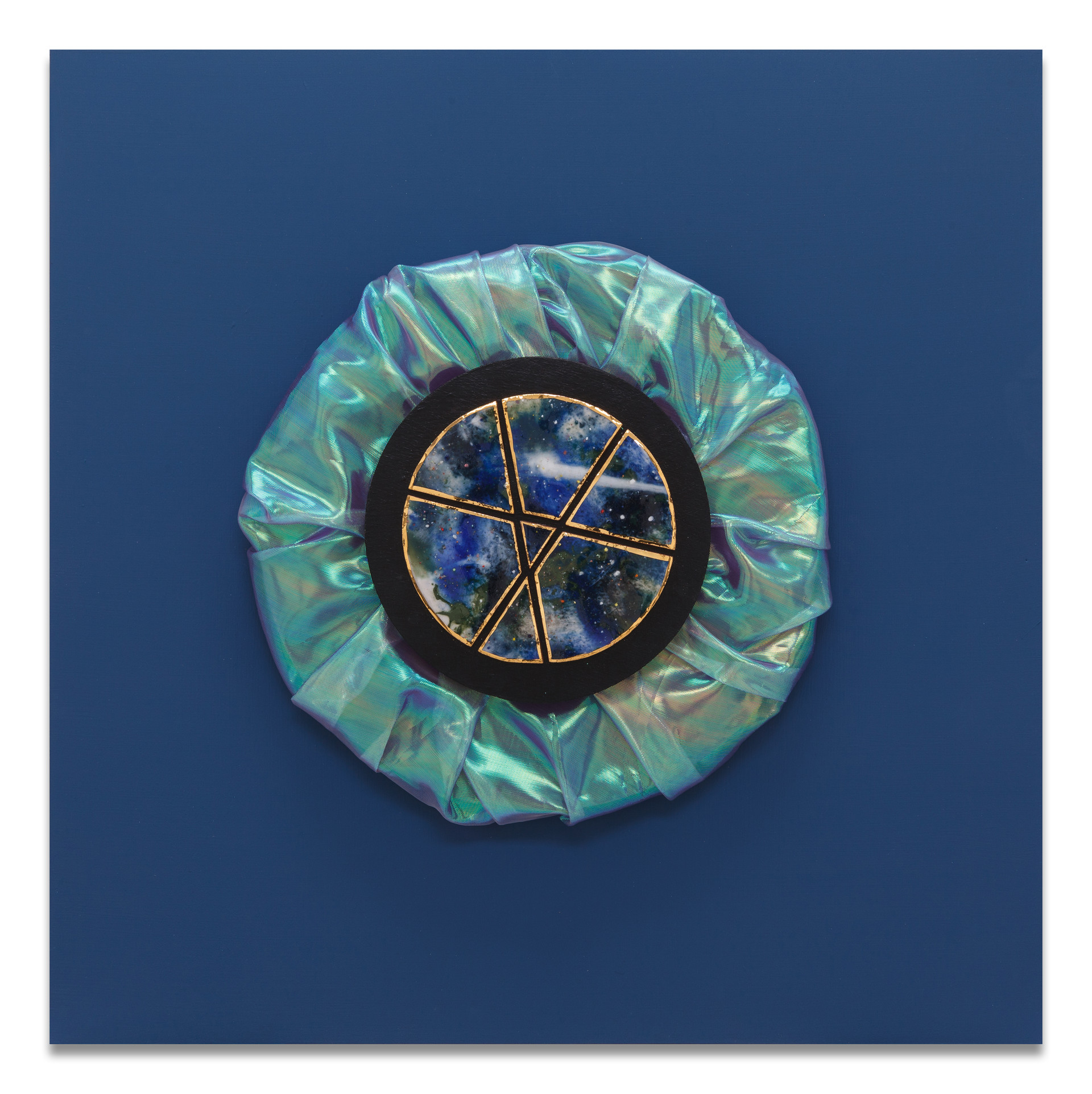 은하수 _ Galaxy. ceramic, 24k gold wood. 45.5x45.5cm