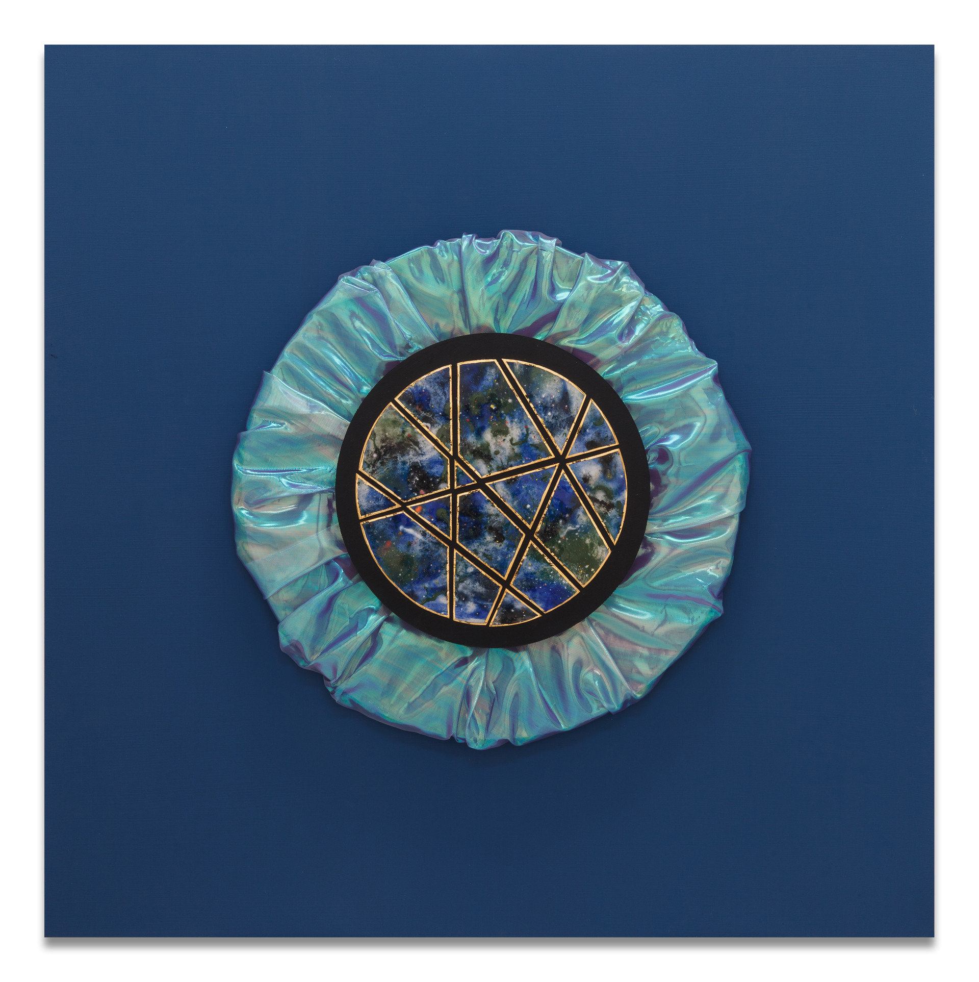 은하수 _ Galaxy. ceramic, 24k gold wood. 72.5x72.5cm