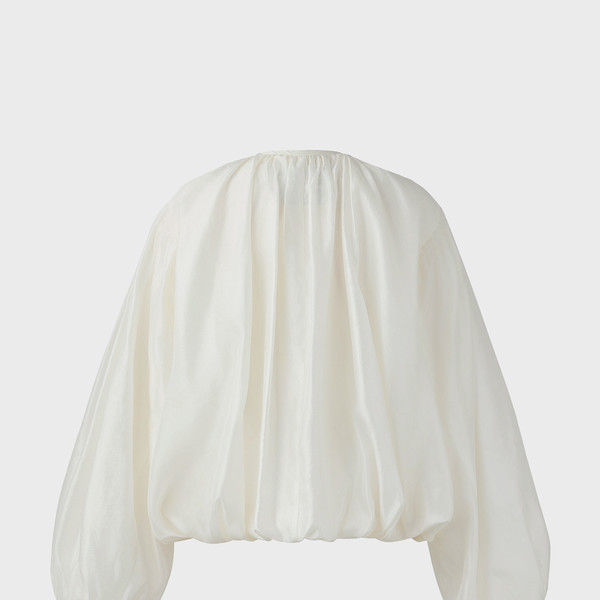 Shirred Volume Jumper - Ivory : EENK SHOP