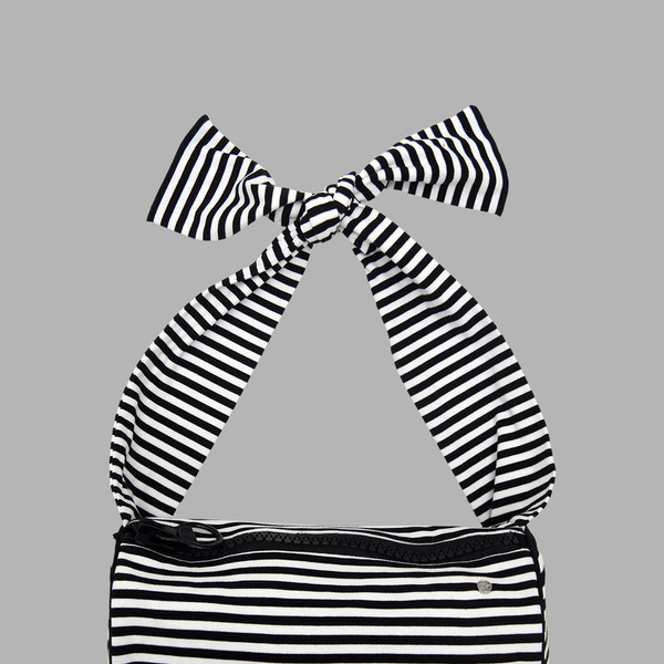 ショルダーバッグ・ポシェット THE MUSEUM VISITOR STRIPE CYLINDER BAG 5MM409 STRIPE CYLINDER BAG (BLACK STRIPE) : THE MUSEUM VISITOR