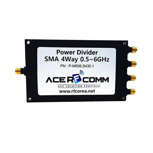 Power Divider, SMA 4Way 30Watt 0.5~6GHz : Power Divider_SMA