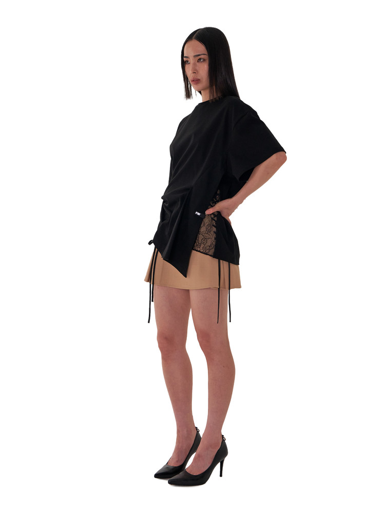 Oversized Side-slit Lace T-shirt : 2728 ｜Official Website