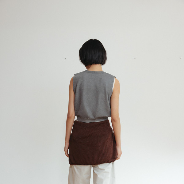 パンツ MONOHA : 25SS / Cotton curve banding pants (2colors) MONOHA] / ☆ 25SS Cotton curve banding pants / 2 colors