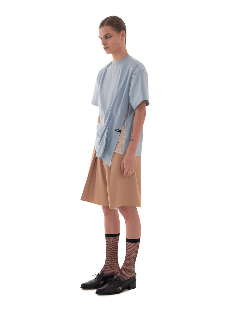 Oversized Side-slit Lace T-shirt : 2728 ｜Official Website