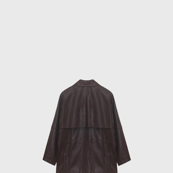 Exclusive] Lambskin field jacket (brown) : MONOHA