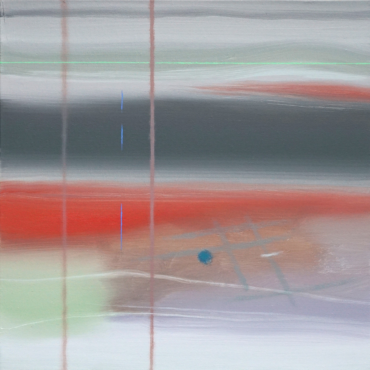 Flexible Forms 12.03, 2024, Oil on canvas, 31.8 x 31.8 ©Yang Hyunmo