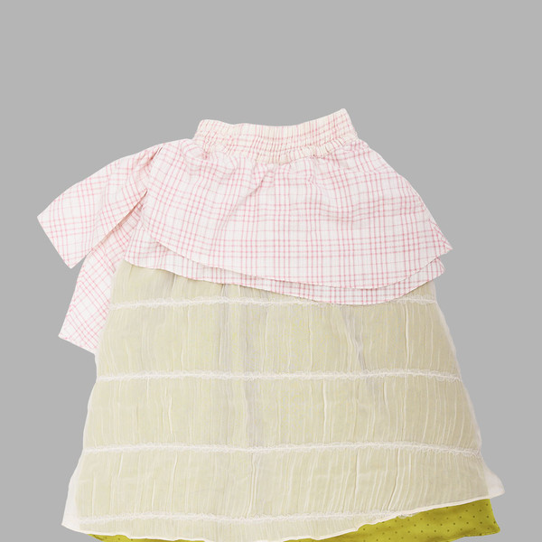 ◆THE MUSEUM VISITOR CHIFFON STAR LAYERD BANDING SKIRT◆ CHIFFON DOT LAYERED BANDING SKIRT : THE MUSEUM VISITOR