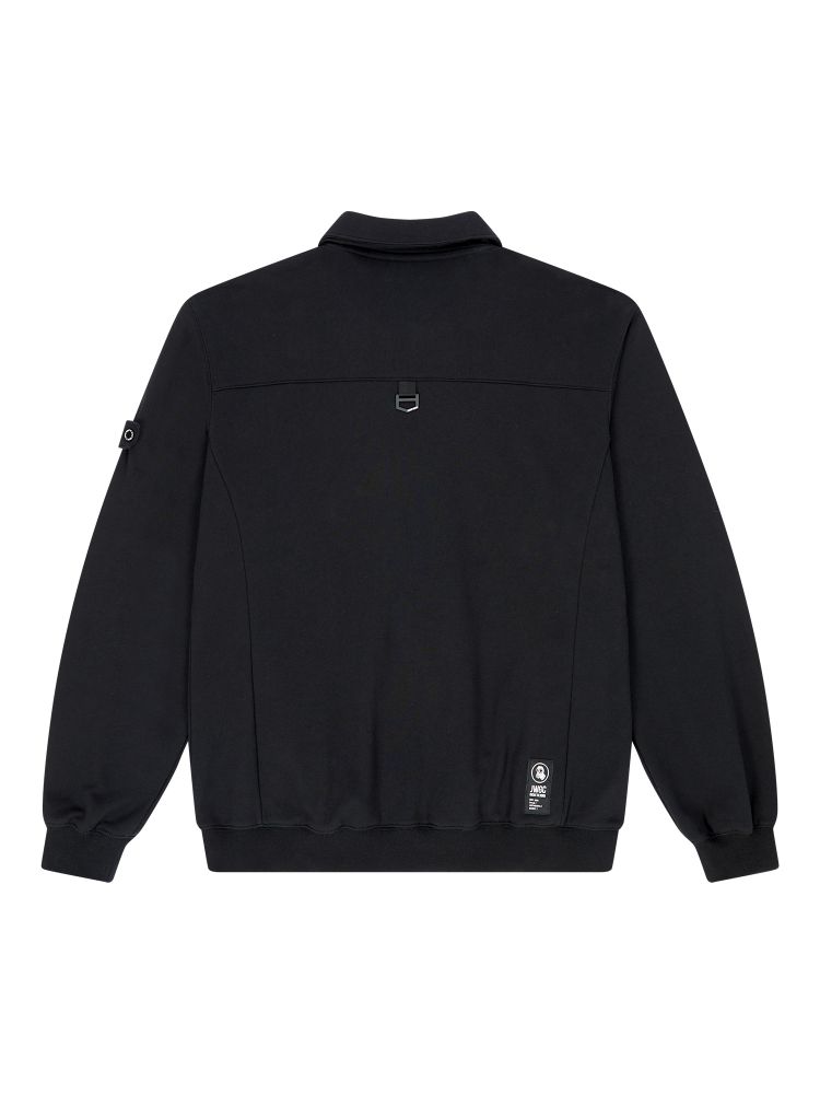 Collar Patch Half Zip-up Sweatshirts (GN) : JAMIE WEST