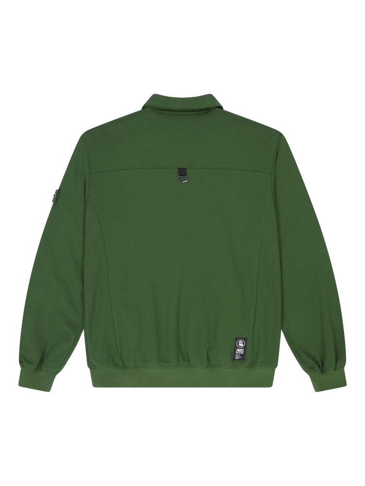 【JAMIEWEST GOLF】 Collar Patch Half Zip-up Sweatshirts Collar Patch Half Zip-up Sweatshirts (BK) : JAMIE WEST