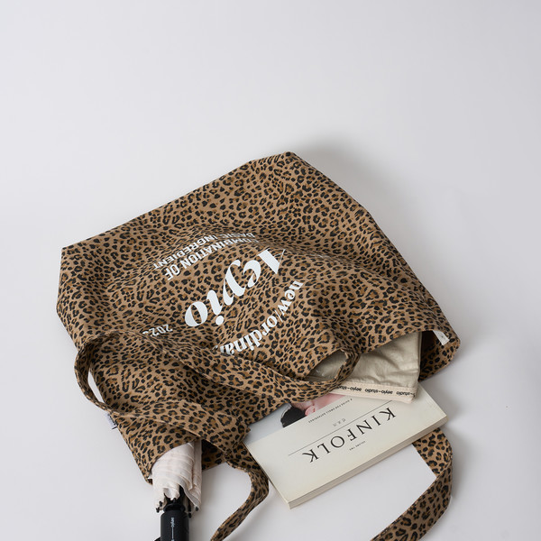 2차 재입고)COTTON SHOULDER BAG LEOPARD_2 COLORS_ASH3001