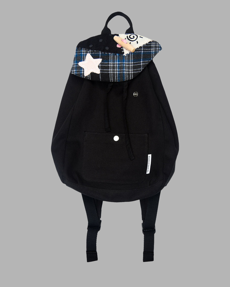 韓国商品/THE MUSEUMVISITOR PATCHWORK STRING MINIBAG PATCHWORK STRING MINI BACKPACK : THE MUSEUM VISITOR