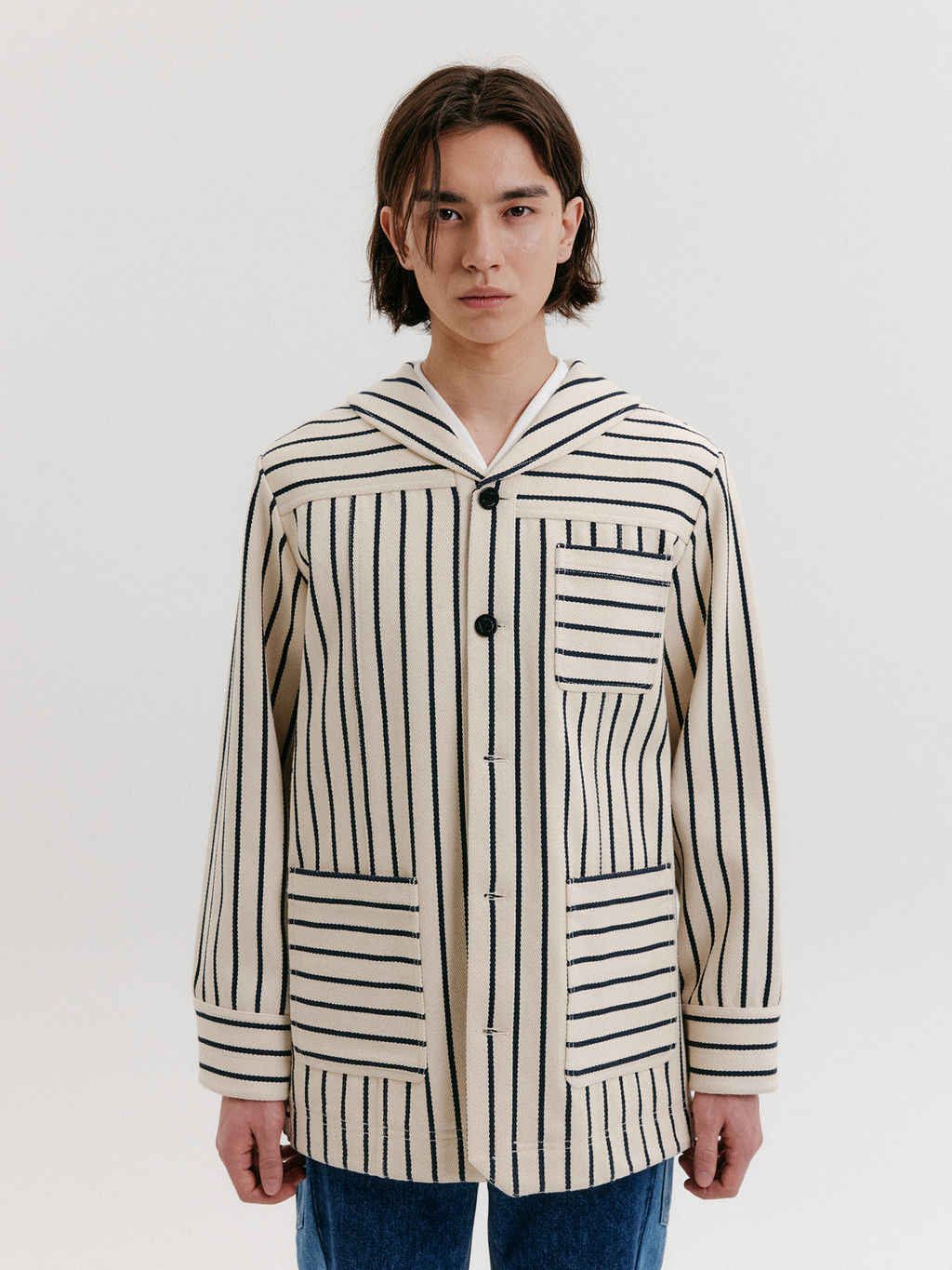 SAILOR COLLAR TAILORED JACKET（テーラードジャケット）｜CLANE