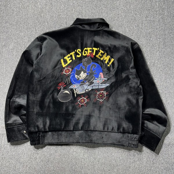 ジャケット・アウター Vintage US NAVY Souvenir Velour Jacket