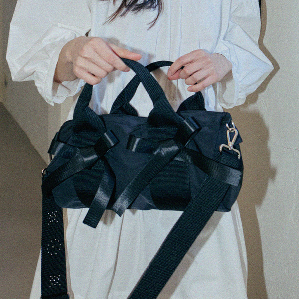 韓国商品/HOKUSPOKUS Pearl Stud Ribbon Bag 韓国商品/HOKUSPOKUS Pearl Stud Ribbon Bag (ショルダーバッグ
