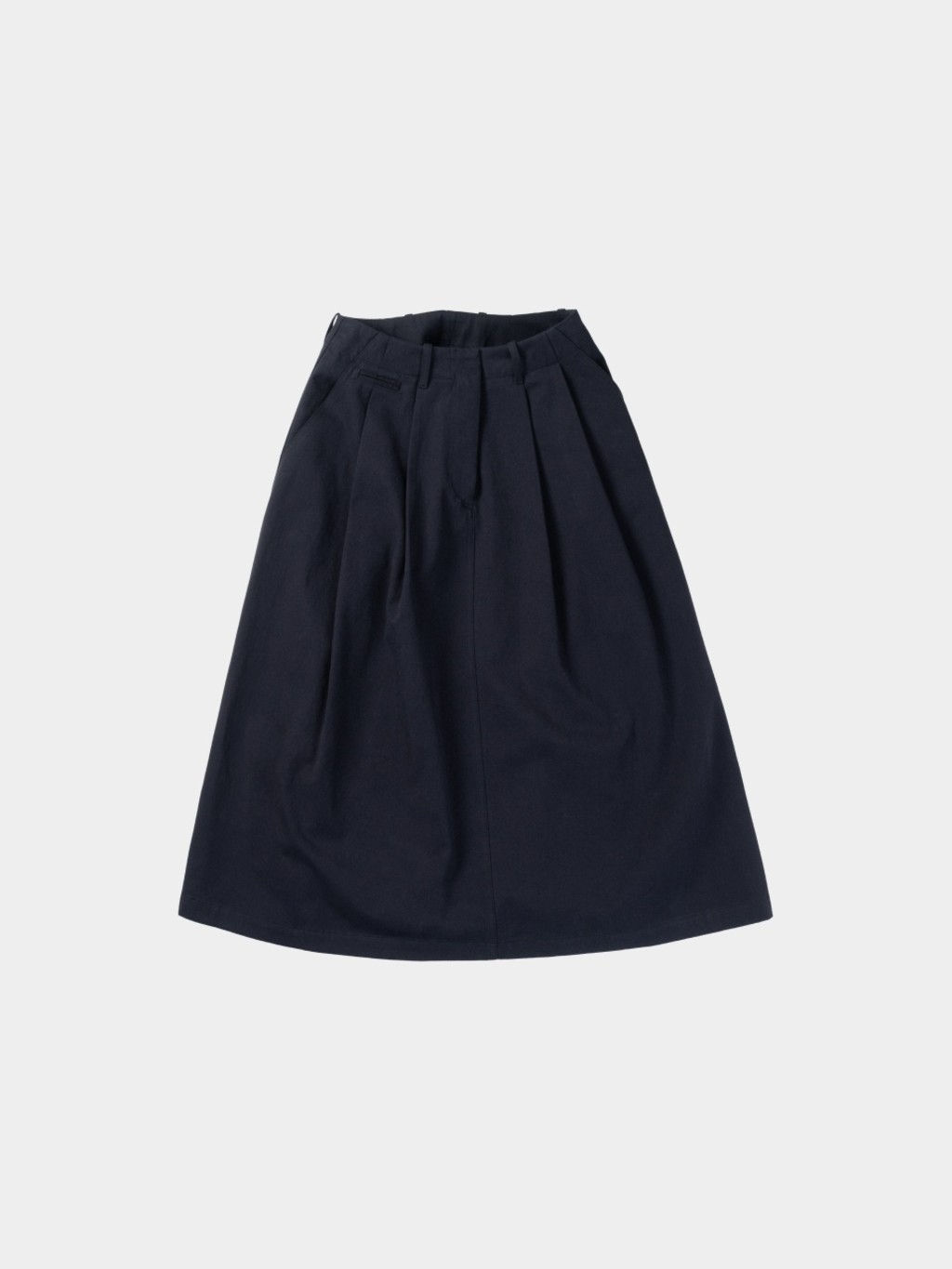 Relax Pin-tuck Chino Skirt (Navy) : HAVE HAD