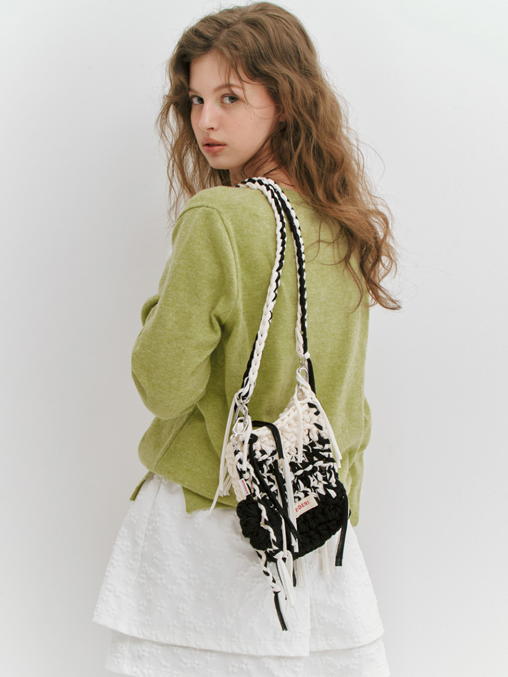 FLOWER SHIRRING LAYERED SKIRT - WHITE : MEENDERI | 민더리