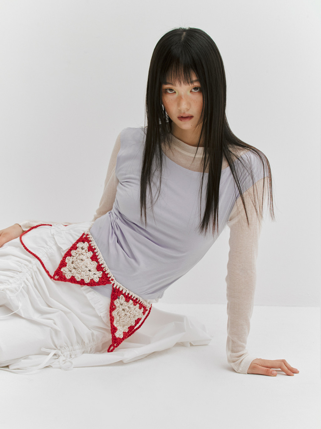 ★MEENDERI★UNBALANCE SHIRRING SLEEVELESS - WHITE★正規品 MUSINSA | MEENDERI UNBALANCE SHIRRING SLEEVELESS - WHITE