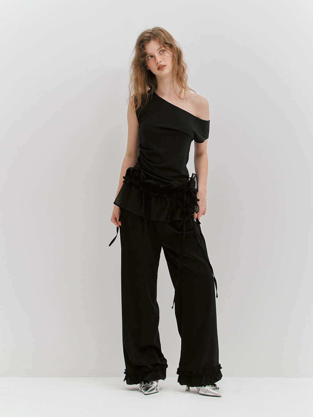 ★MEENDERI★UNBALANCE SHIRRING SLEEVELESS - BLACK★正規品 MUSINSA | MEENDERI UNBALANCE SHIRRING SLEEVELESS - BLACK