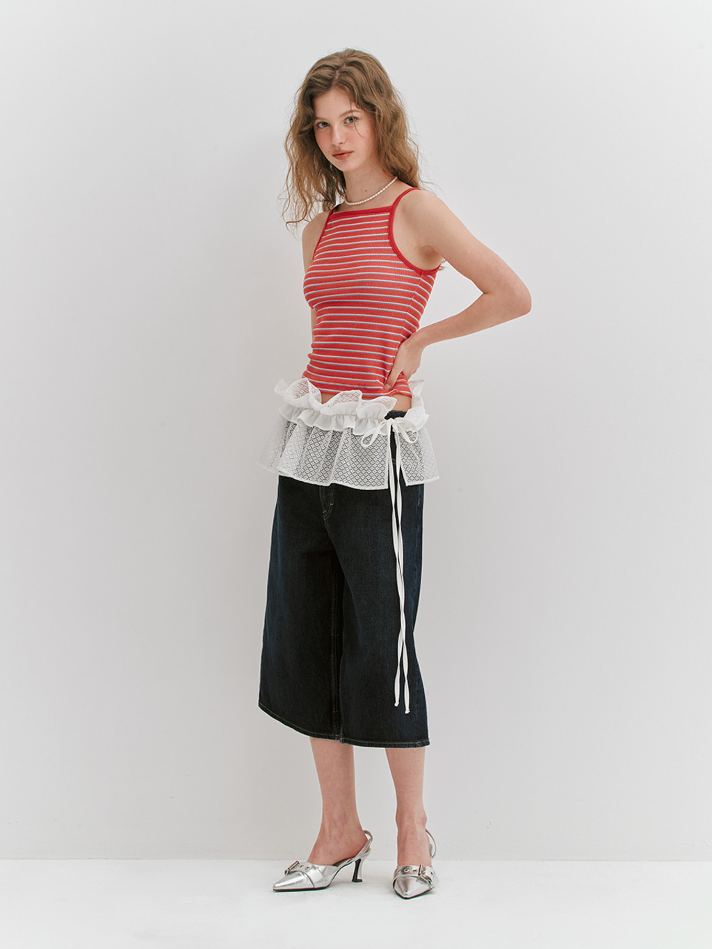 ★MEENDERI★MIXED STRIPE RIBBED SLEEVELESS - NAVY★正規品 MUSINSA | MEENDERI MIXED STRIPE RIBBED SLEEVELESS - RED