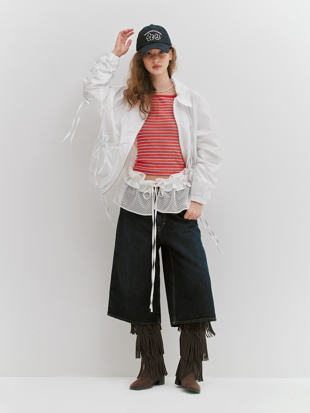 ★MEENDERI★MIXED STRIPE RIBBED SLEEVELESS - NAVY★正規品 MUSINSA | MEENDERI MIXED STRIPE RIBBED SLEEVELESS - RED