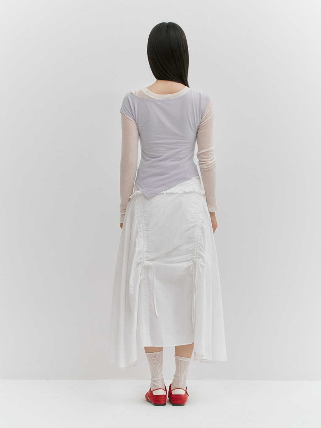 ★MEENDERI★UNBALANCE SHIRRING SLEEVELESS - LAVENDER★正規品 MUSINSA | MEENDERI UNBALANCE SHIRRING SLEEVELESS - LAVENDER