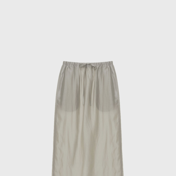 Sheer band skirt (light gray / brown / black) : MONOHA
