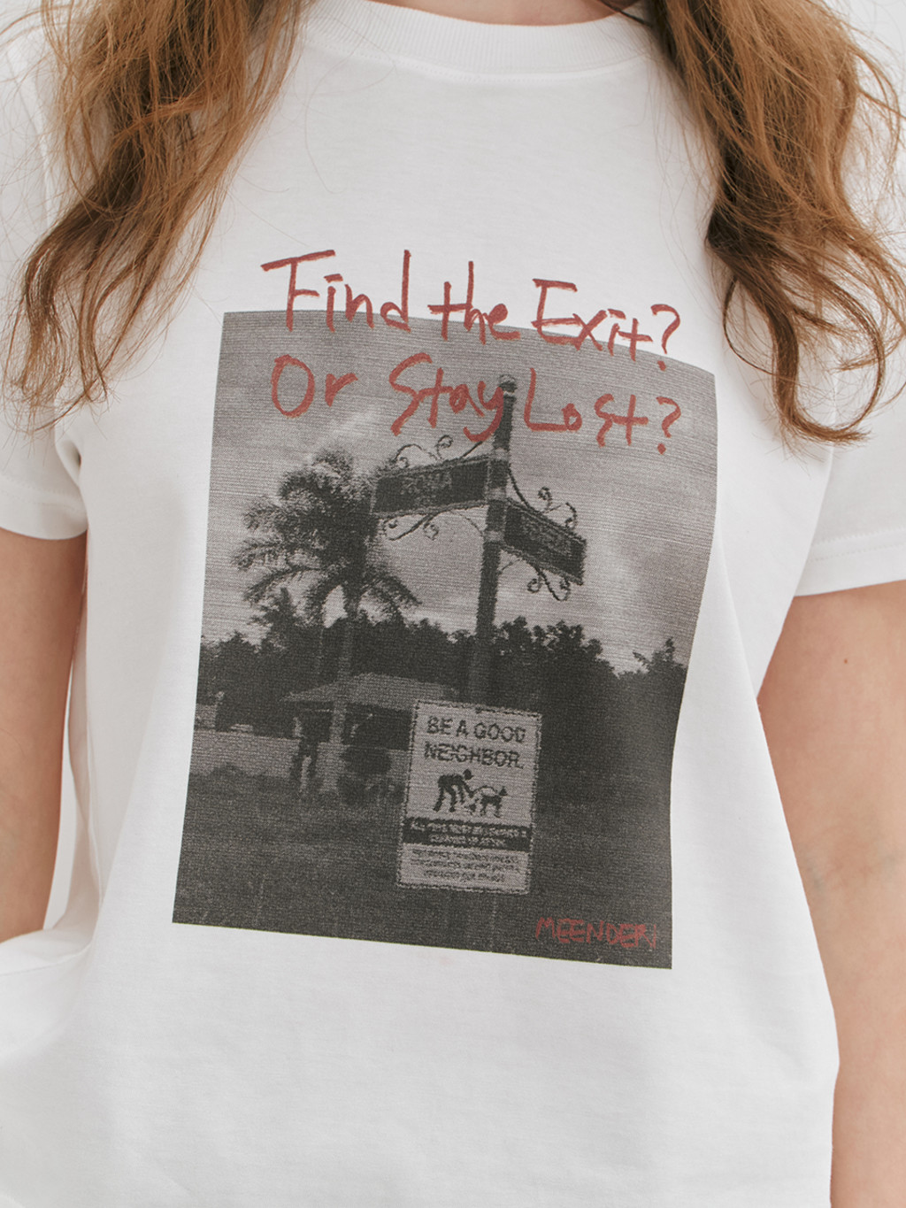 ★MEENDERI★LOST T-SHIRT★正規品/韓国直送料込/人気 MUSINSA | MEENDERI LOST T-SHIRT - WHITE