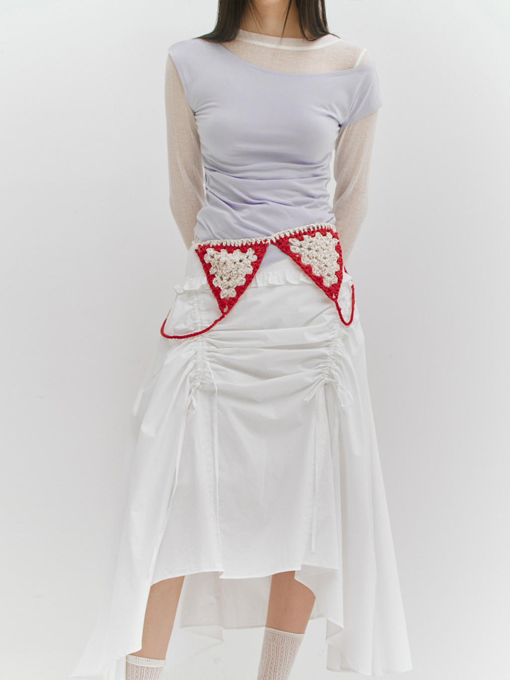★MEENDERI★UNBALANCE SHIRRING SLEEVELESS - LAVENDER★正規品 MUSINSA | MEENDERI UNBALANCE SHIRRING SLEEVELESS - LAVENDER
