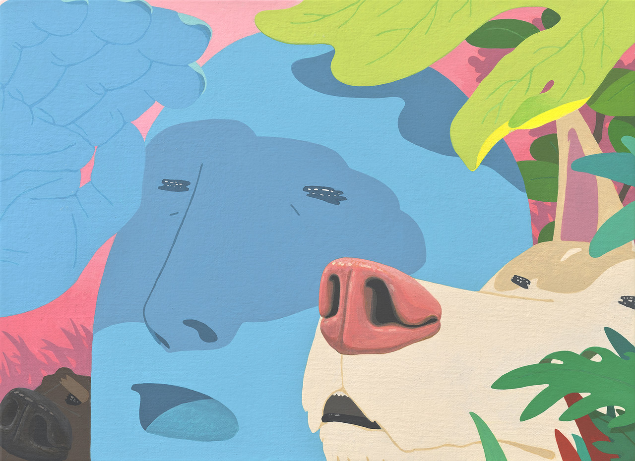 S24_멀리보기_광목에 벽화기법_24.5x33.5_2023