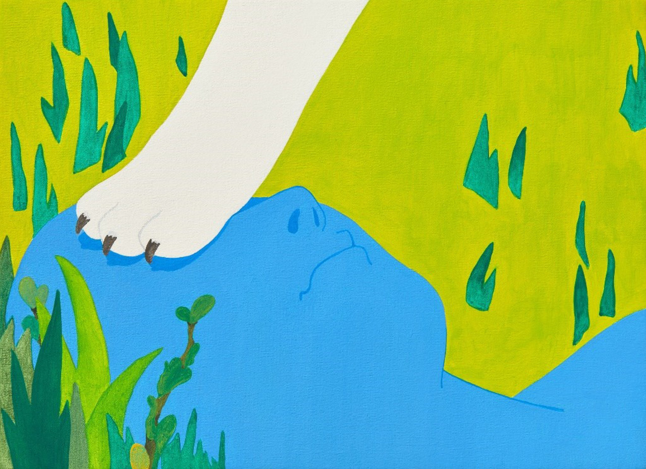 07-S#5. Touch_캔트씨 24.5 x 33.5cm 광목에 아크릴릭 과슈 2019