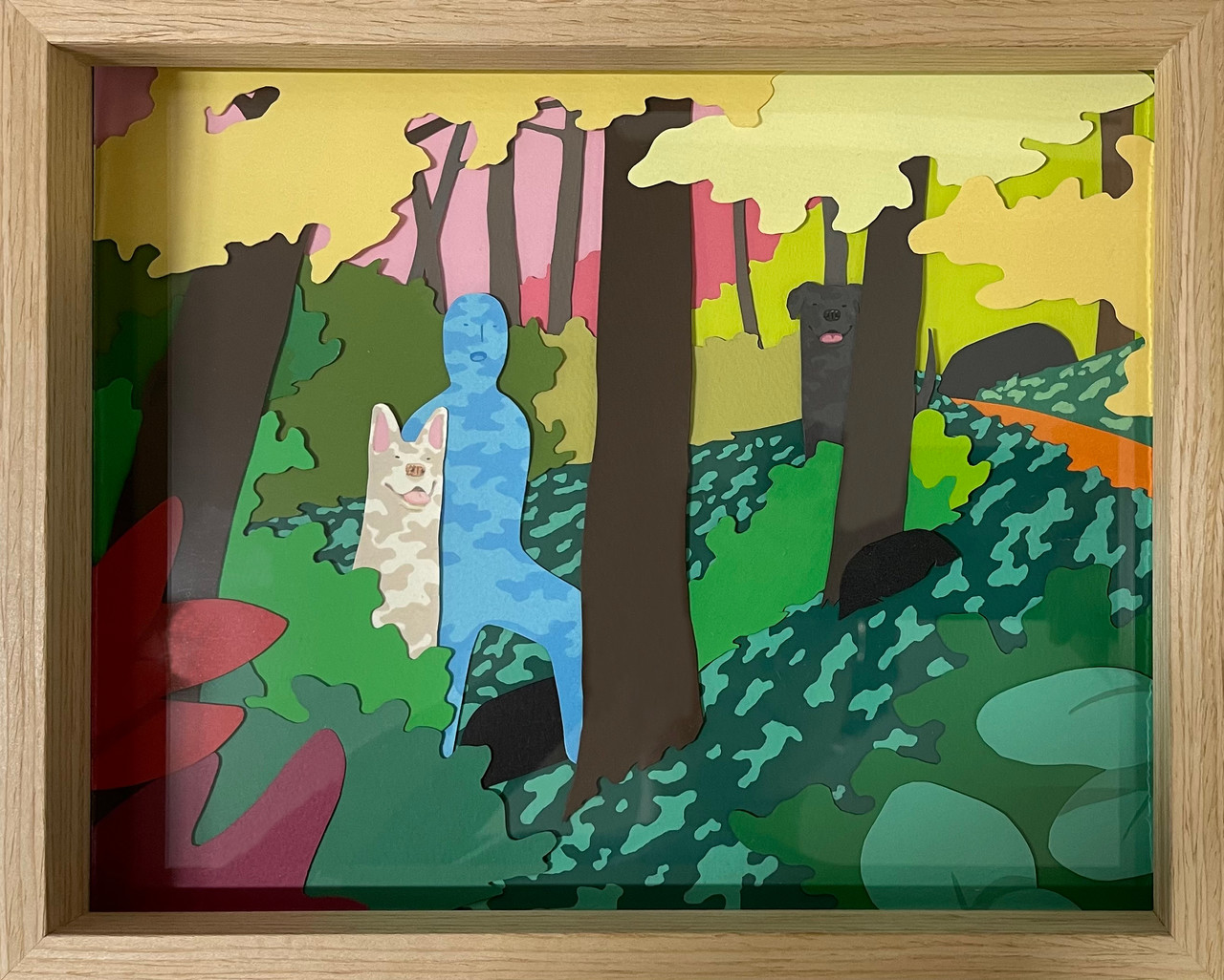 숲에서 숲으로, 20x25, 종이에 혼합재료, 2024