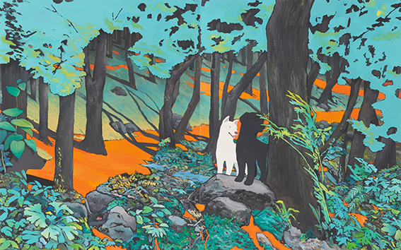S#11_먼 숲 낮 162.5 x 260.5cm(200M) 광목에 아크릴릭 과슈 2020