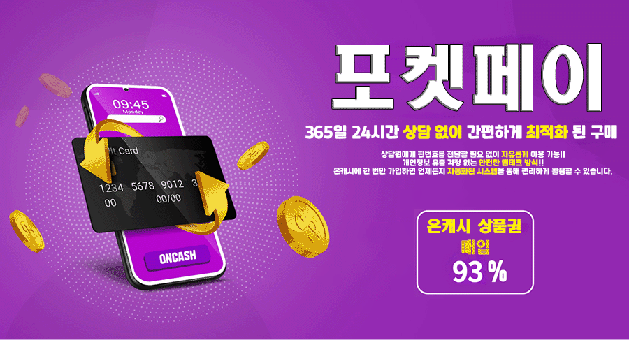 포켓페이 인트로 페이지