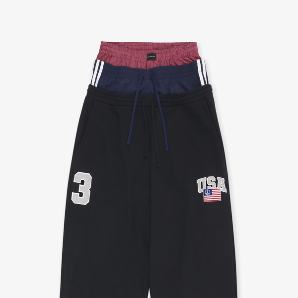 最安値PROJECT G/R LAYERED SWEAT PANTS BLACK PROJECT G/R Project G/R 3 Layered USA Sweatpants Black | Grailed